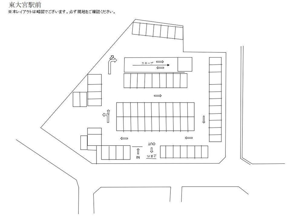 東大宮駅前の駐車配置図