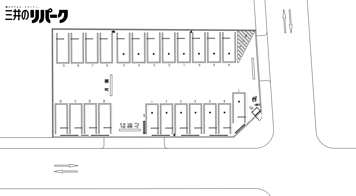 都島中通２丁目第６の駐車配置図