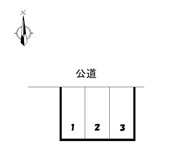 髙山駐車場の駐車配置図