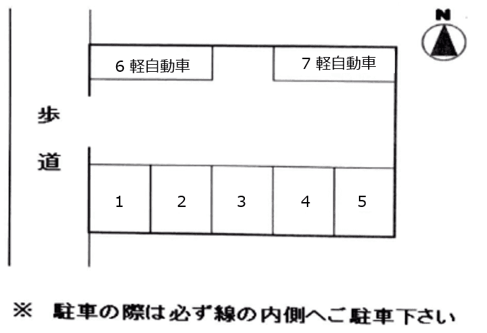 富士見台浅井駐車場の駐車配置図