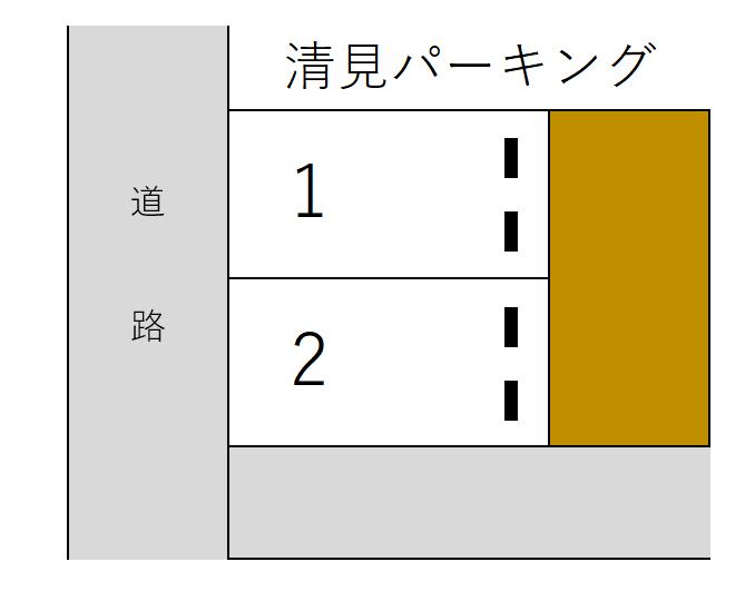 清見パーキングの駐車配置図