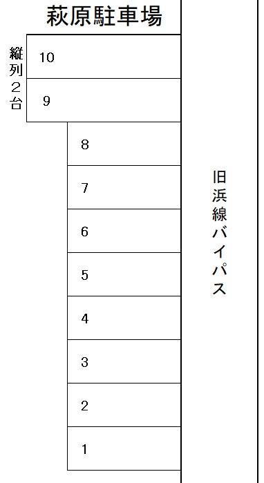 萩原駐車場の駐車配置図