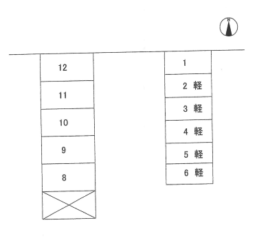 千代田駐車場の駐車配置図