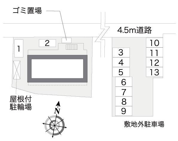 ブレッシング(37517)の駐車配置図
