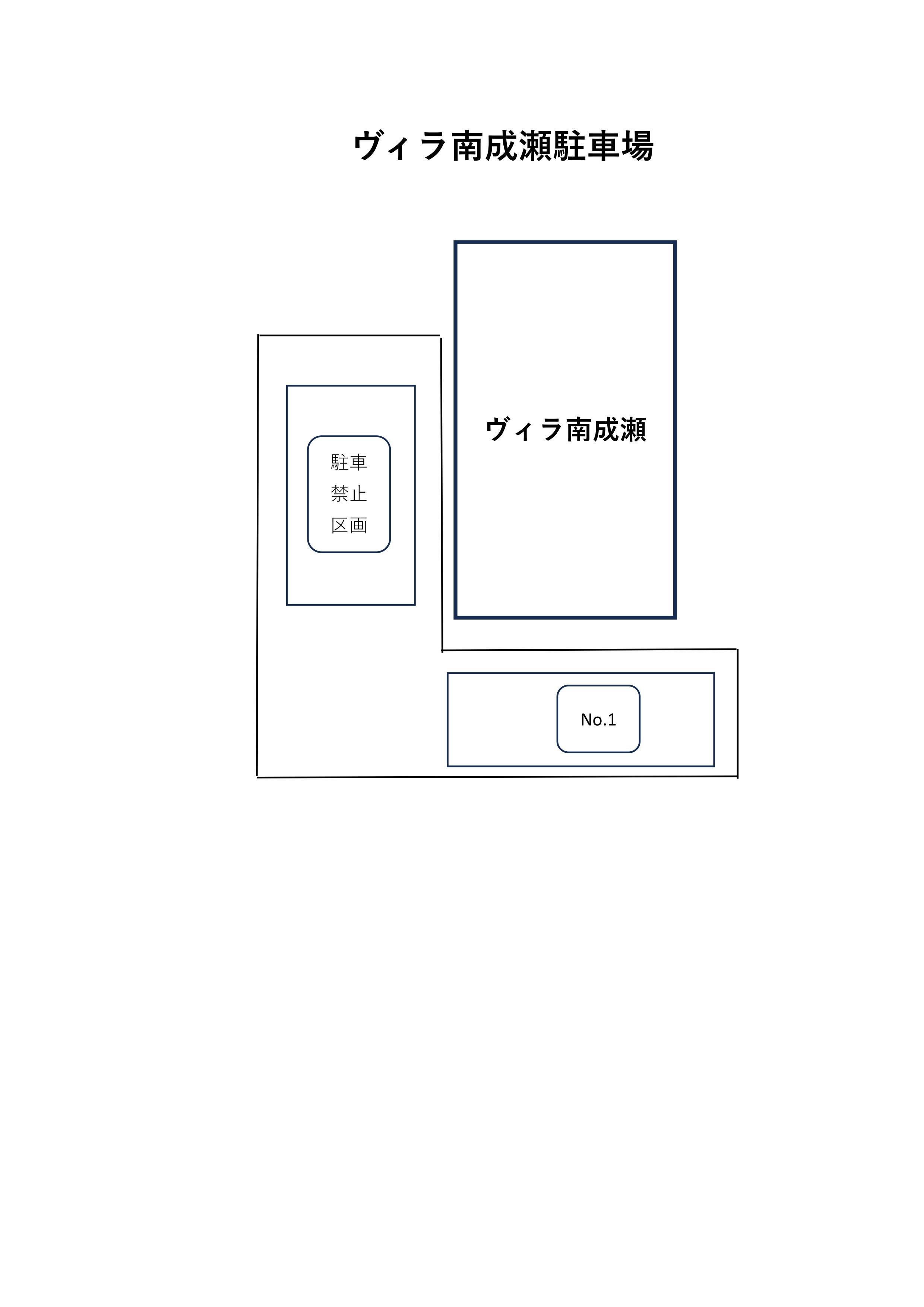 ヴィラ南成瀬駐車場の駐車配置図