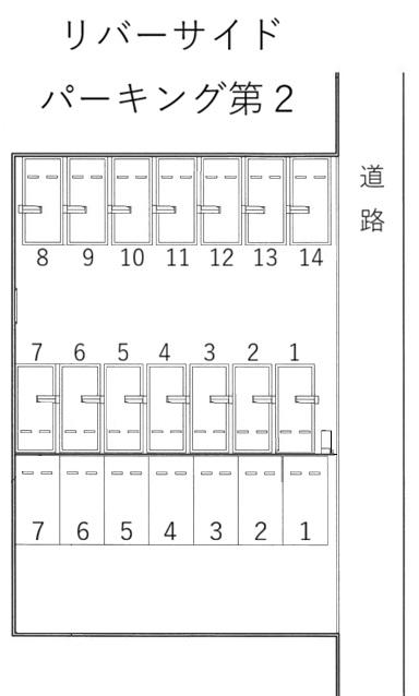 リバーサイドパーキング第２の駐車配置図