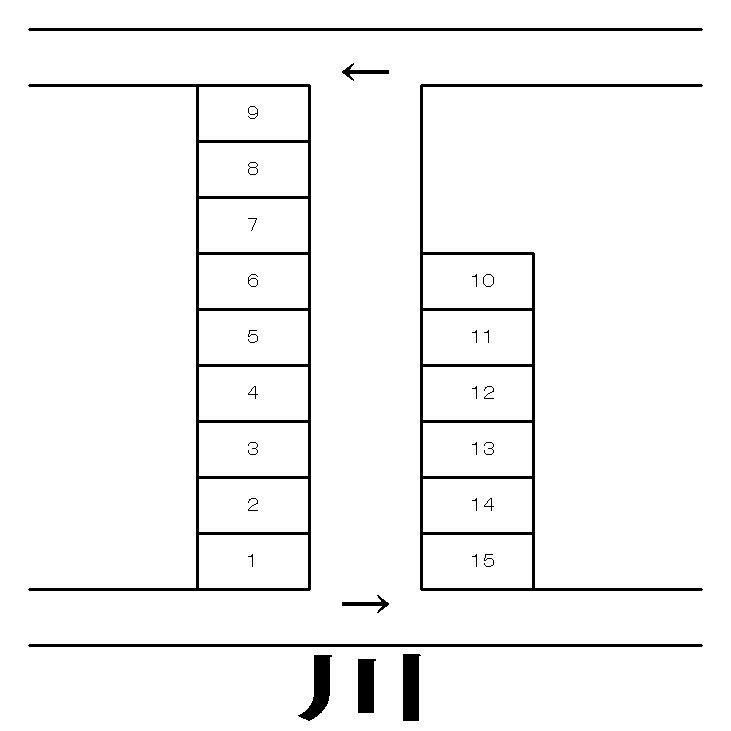 ｵｰﾄ･ｽｸｳｪｱｰ南林寺Ⅱの駐車配置図