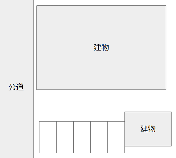 松原第２ガレージの駐車配置図