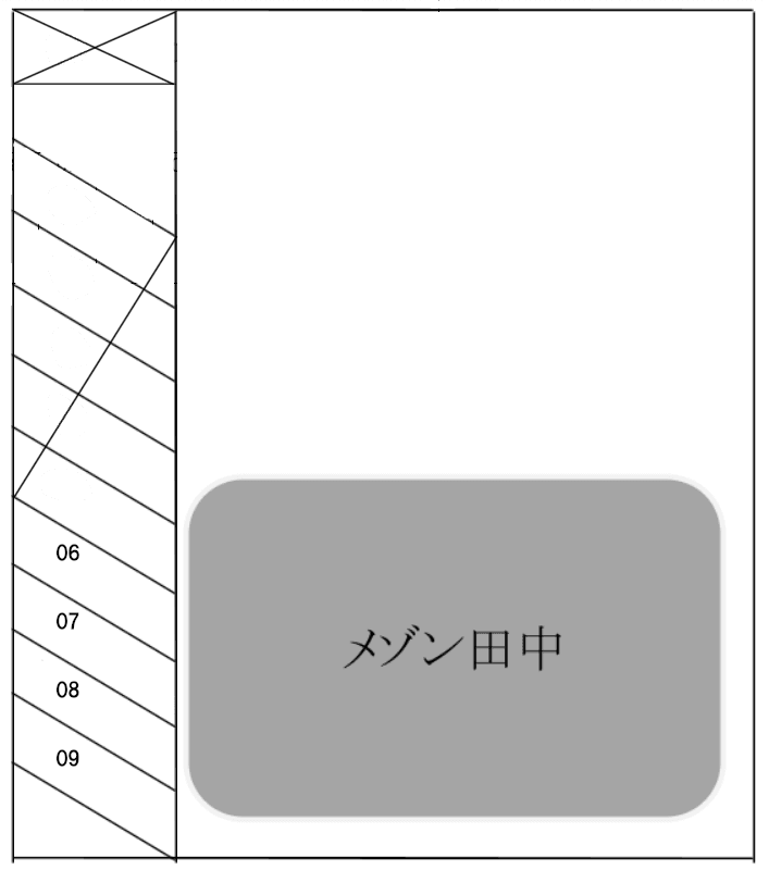 ﾒｿﾞﾝ田中第Ⅰﾊﾟｰｷﾝｸﾞの駐車配置図