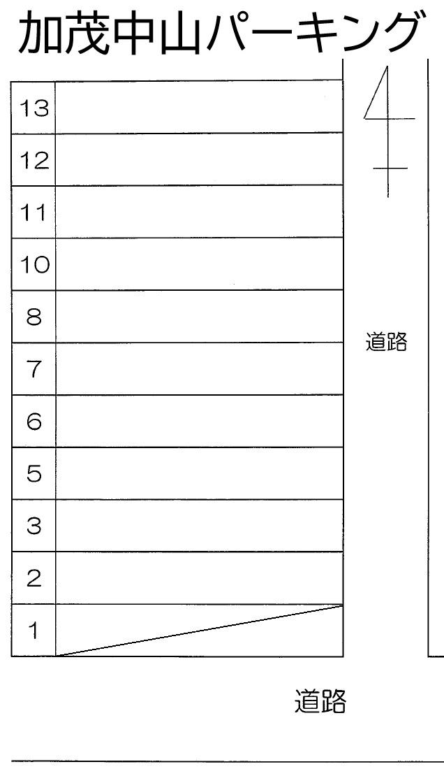 加茂中山パーキングの駐車配置図