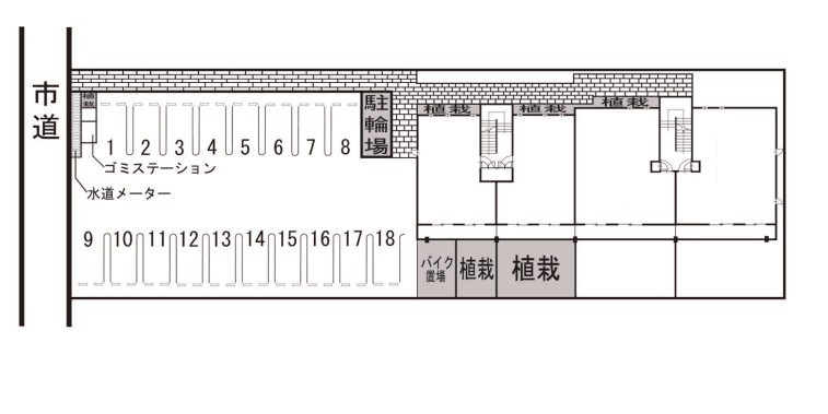 ベルカーサＨ・Ｓ　追加駐車場の駐車配置図
