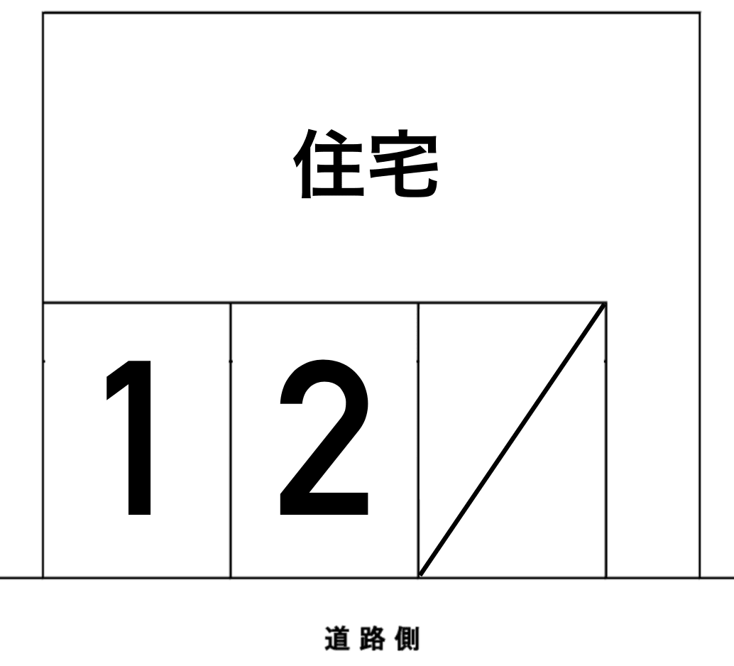 辻駐車場の駐車配置図