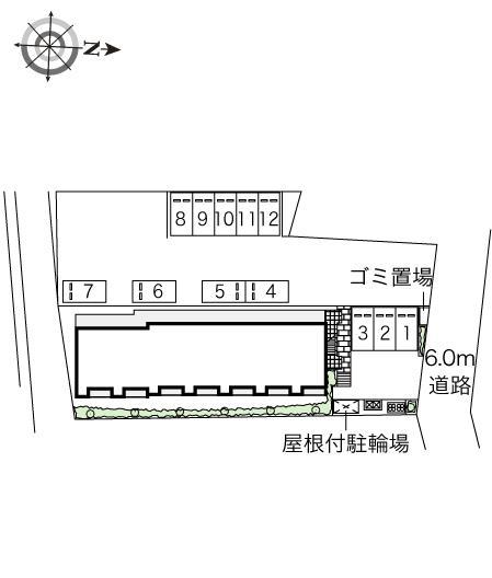 グレートフル(43382)　敷地外駐車場の駐車配置図
