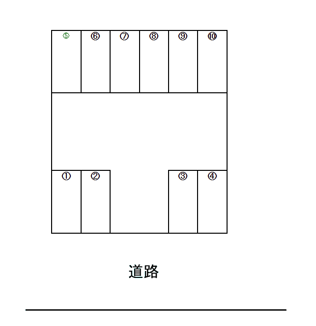 鶴崎駐車場の駐車配置図