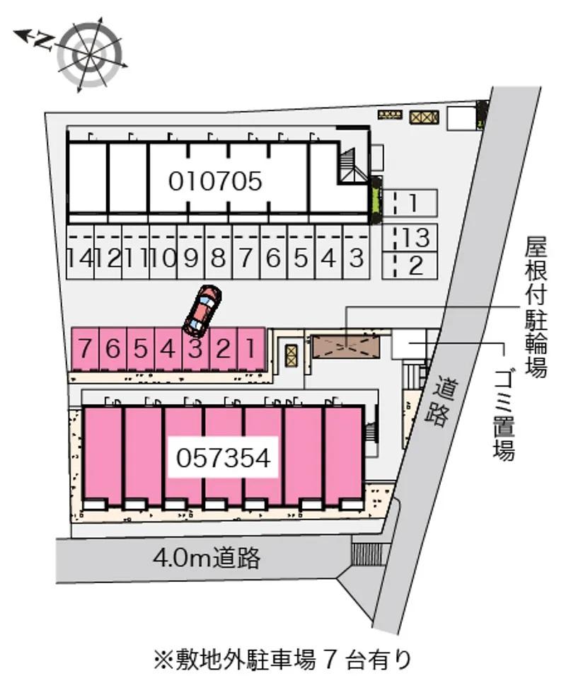 ミランダサンテ(57354) 敷地外駐車場の駐車配置図