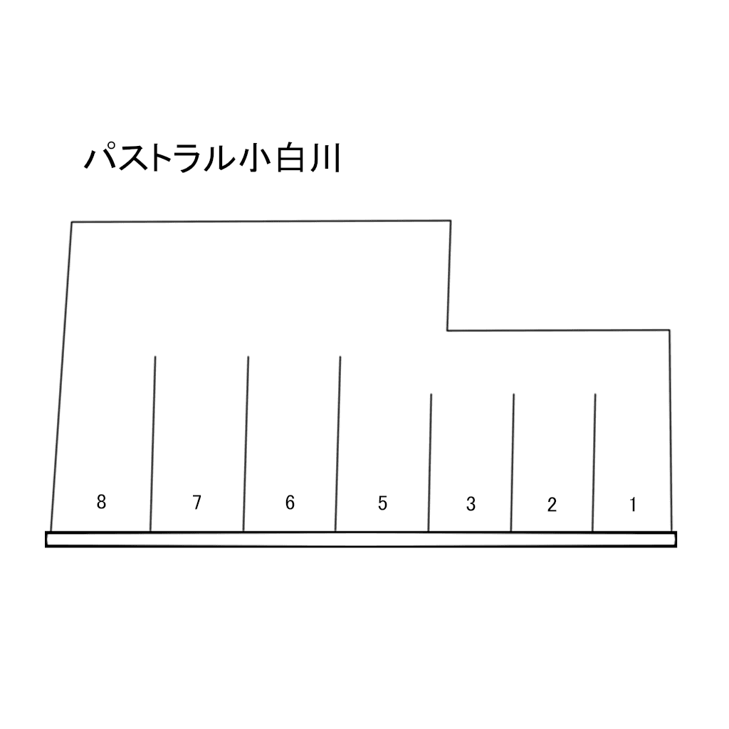 （学生限定）パストラル小白川の駐車配置図