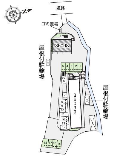清瀧Ａ(36098)の駐車配置図