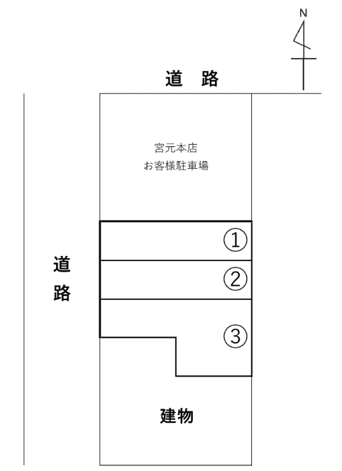 矢野駐車場の駐車配置図