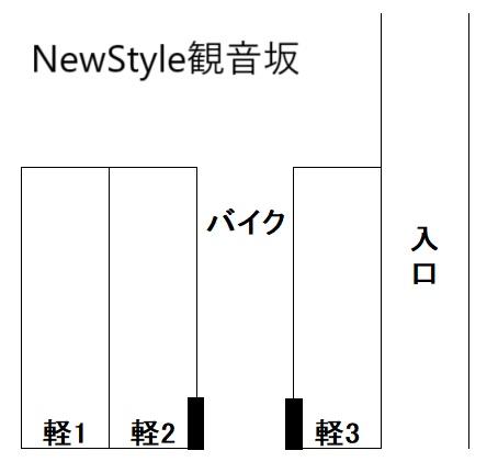NEWSTYLE観音坂の駐車配置図