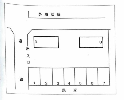 Kパーキングの駐車配置図
