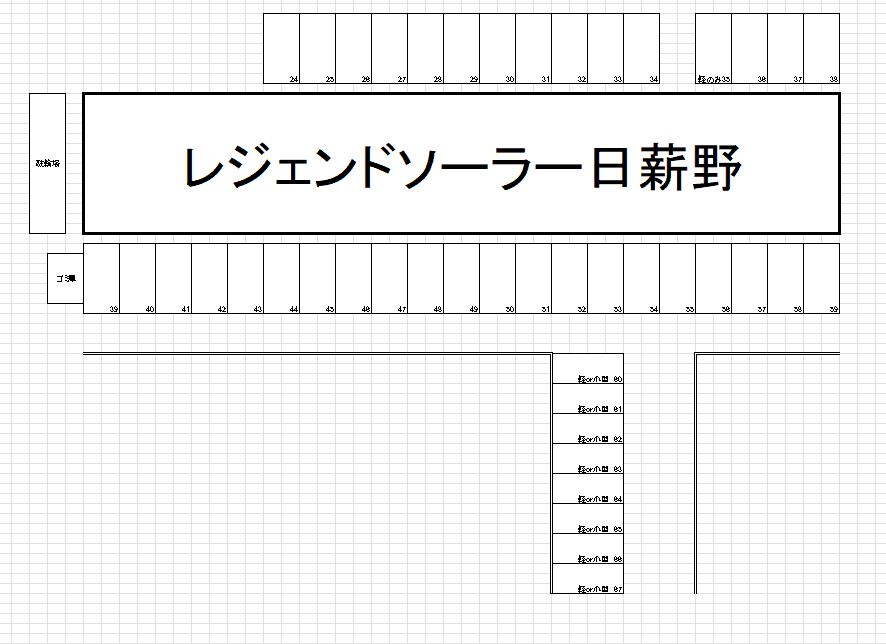 レジェンドソーラー日蒔野の駐車配置図