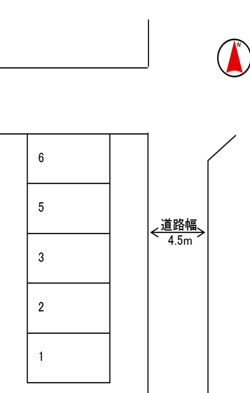 細田第3モータープールの駐車配置図