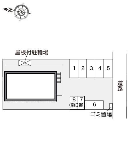 竜ヶ丘西(30426)の駐車配置図