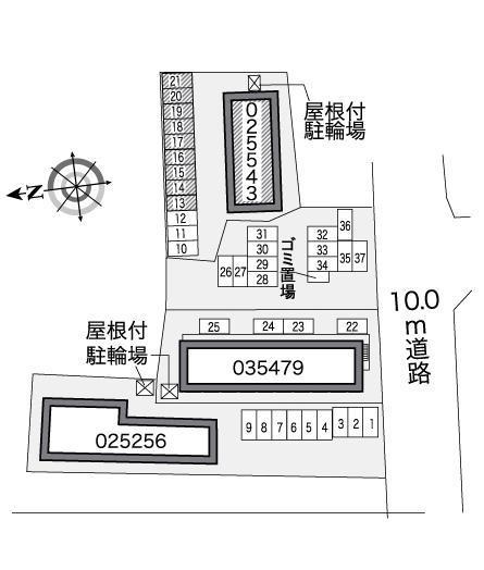 アイミ２(25543)の駐車配置図