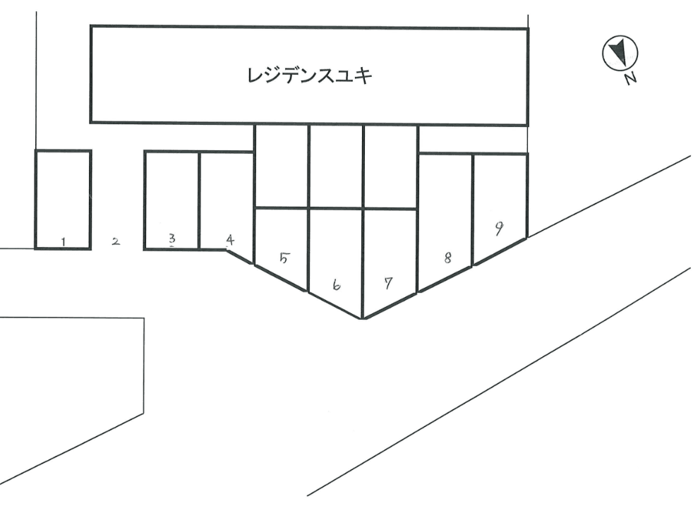 レジデンス・ユキの駐車配置図