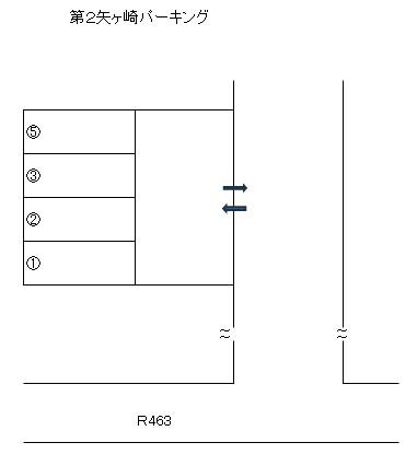 第２矢ヶ崎パーキングの駐車配置図