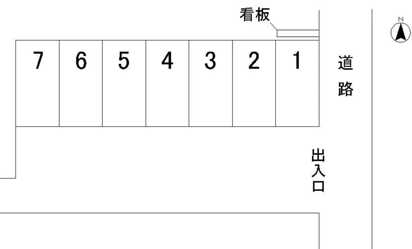 桃浜月極駐車場の駐車配置図