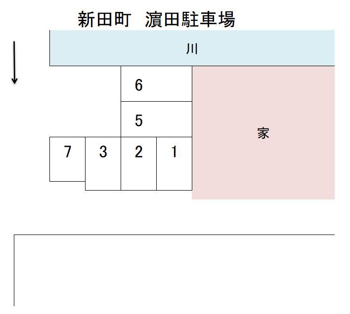 新田町　濵田駐車場の駐車配置図