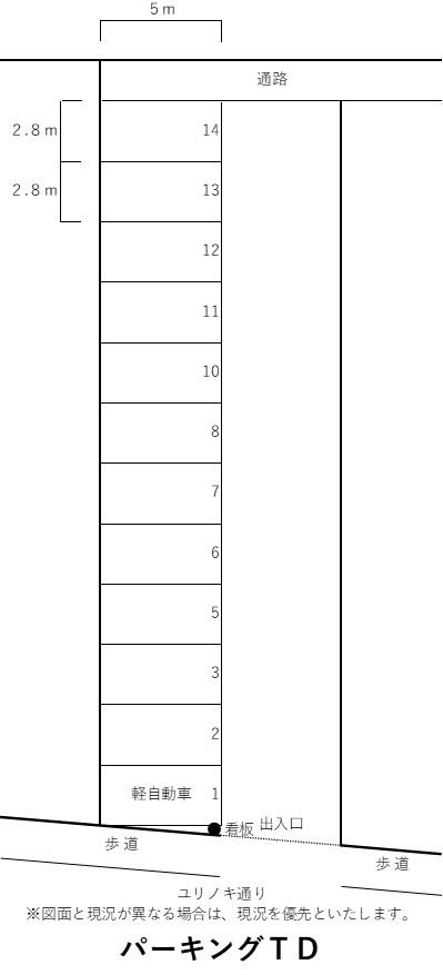 パーキングＴＤの駐車配置図