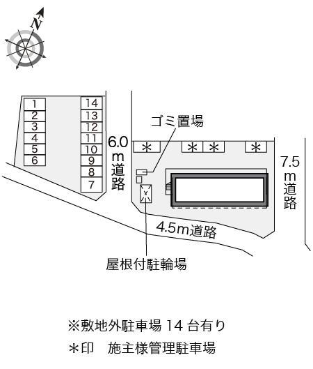 エスポワール(15717)　敷地外駐車場の駐車配置図