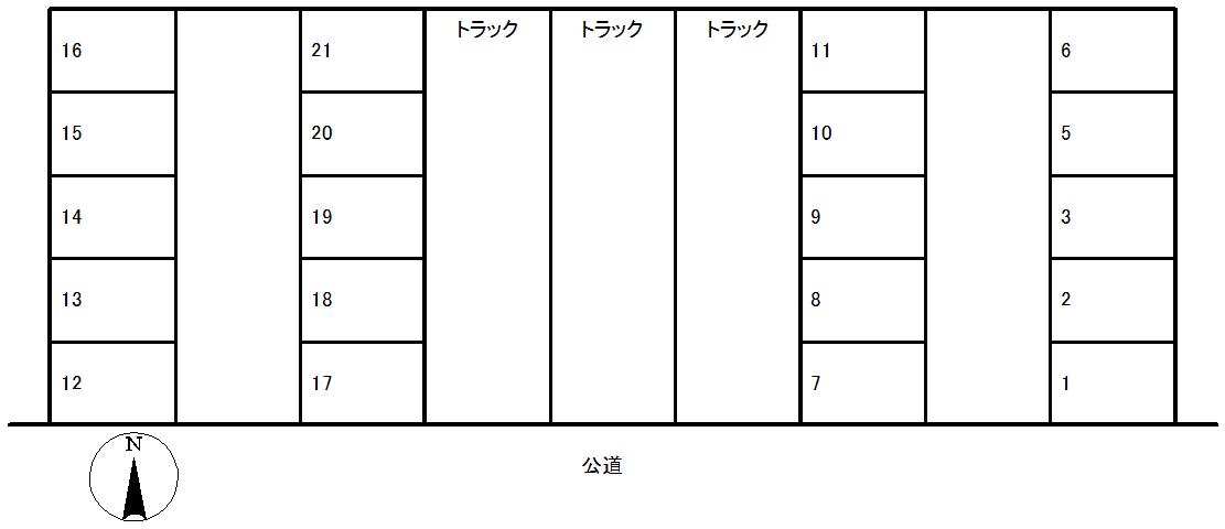 峯野第１パーキングの駐車配置図