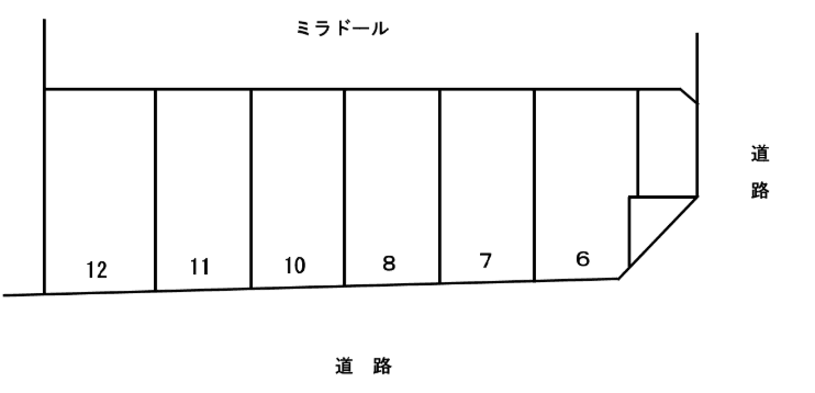 ミラドール第２駐車場の駐車配置図