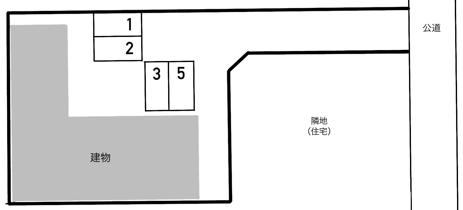 オーリジエールの駐車配置図