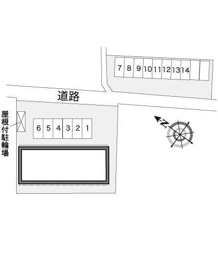 里Ⅱ(38259)の駐車配置図