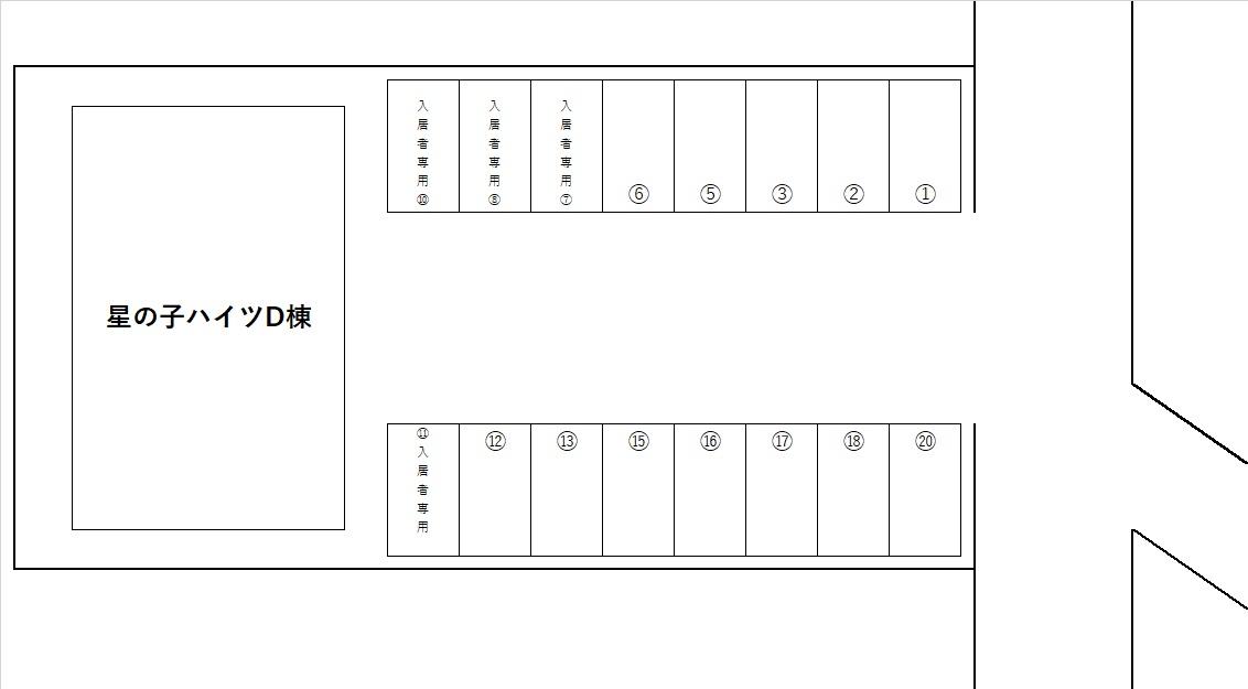 渡辺第3駐車場の駐車配置図
