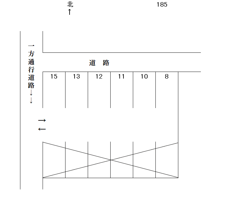 岩倉－185の駐車配置図