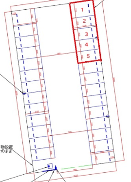 つくば天久保第１の駐車配置図