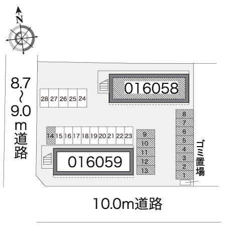 檀田Ａ(16058)の駐車配置図