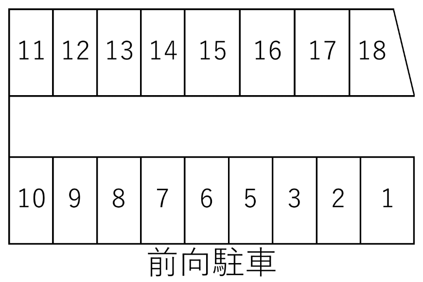 戸張第１駐車場の駐車配置図