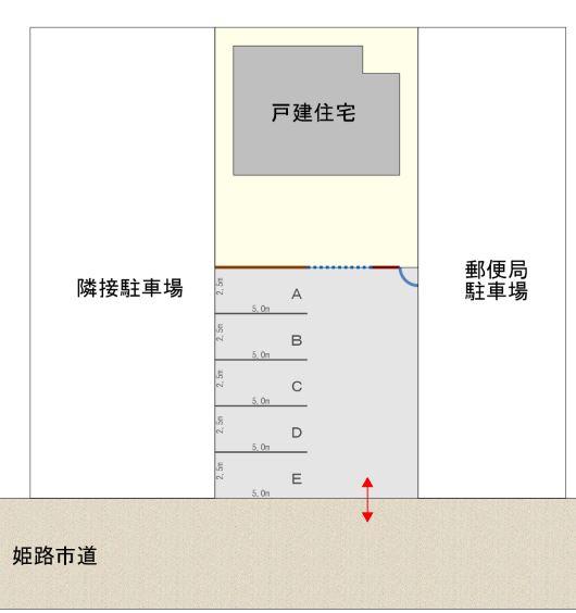 東新町１丁目　ＴＳ陽パーキングの駐車配置図