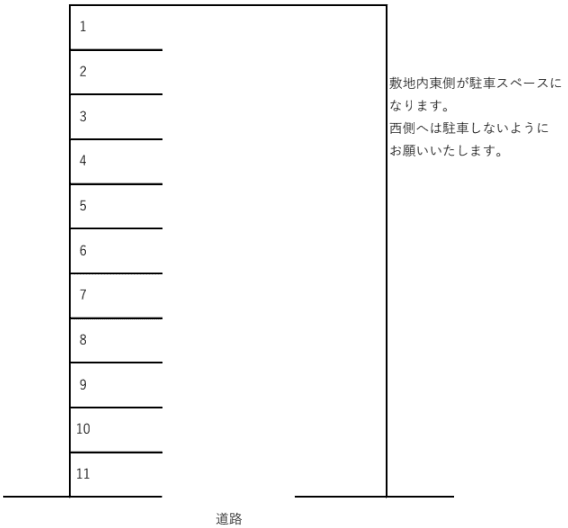 西条3丁目駐車場の駐車配置図