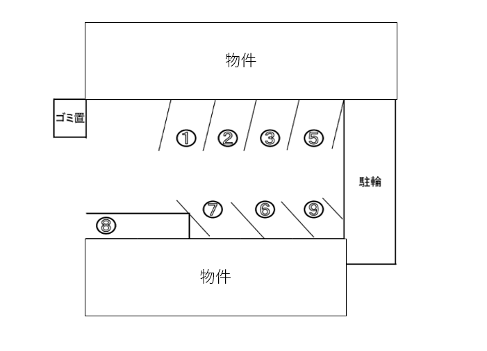 サクセスブルー駐車場の駐車配置図