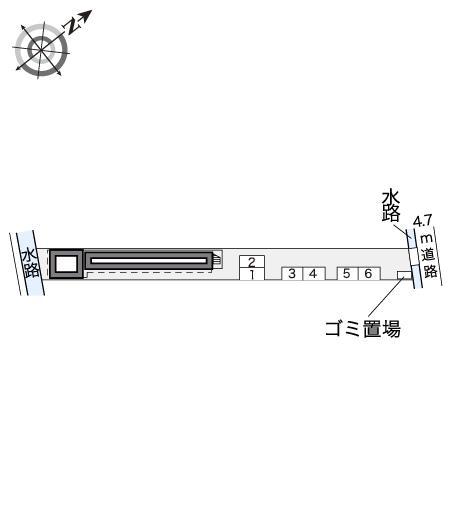 ラ・メゾンフルール(17364)の駐車配置図