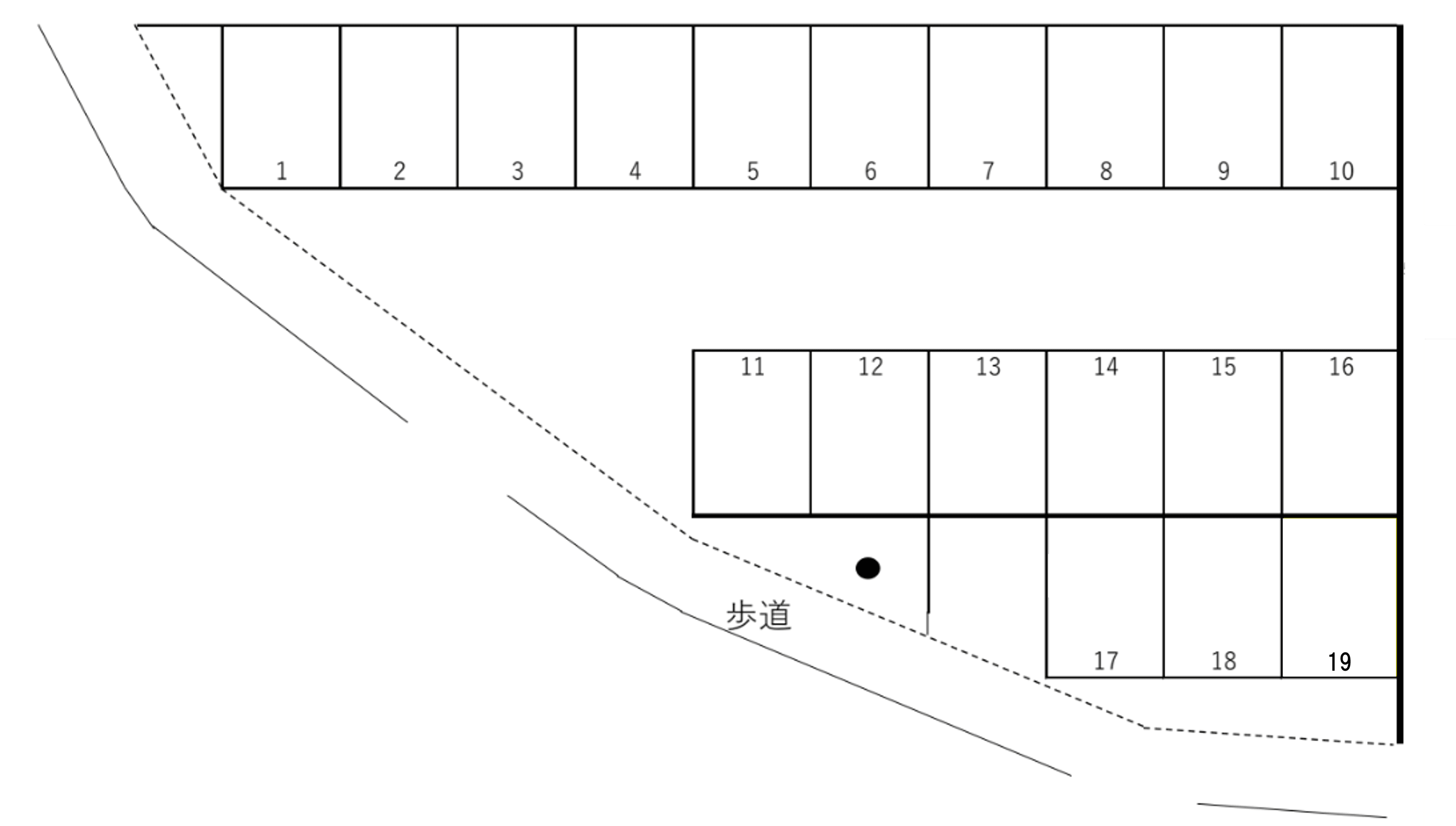 はなぞの駐車場の駐車配置図