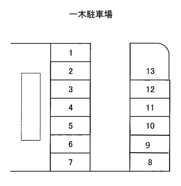 一木有料駐車場の駐車配置図