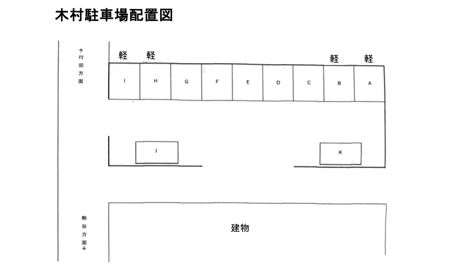 木村駐車場の駐車配置図